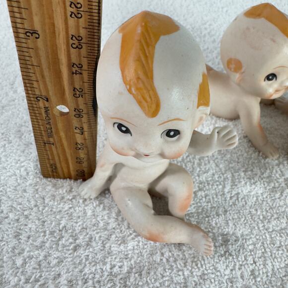 Kewpie Doll Figurines Set Of 3 Naked Baby Bisque - Picture 12 of 16